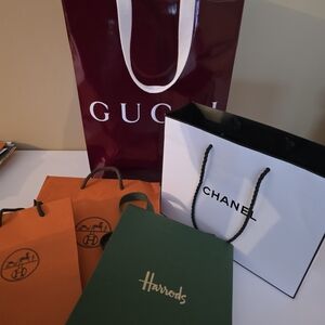 Designer Shopping Bags -Hermes, Gucci +